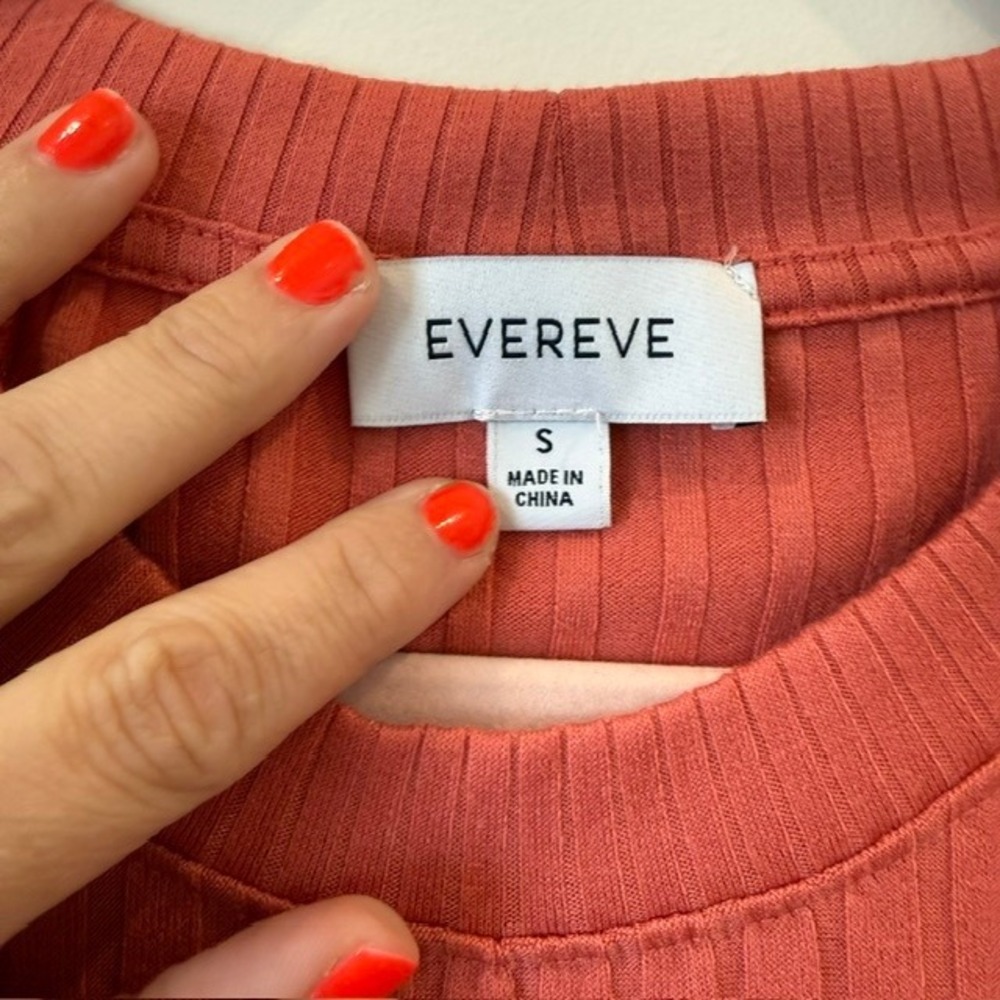 Evereve Ribbed Tank Top Set of 3 | Black, Coral, White | Size S - Picture 10 of 16